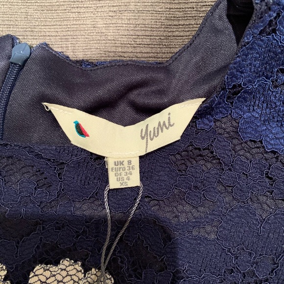 Blue lacy mini dress - Picture 2 of 8